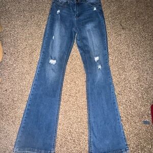 Women's Blue Flared Jeans
